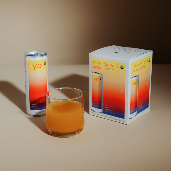 hiyo Peach Mango Social Tonic (Ready to Drink 4 Pack)
