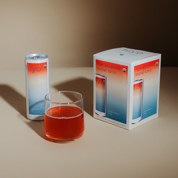 hiyo Watermelon Lime Social Tonic (Ready to Drink 4 Pack)