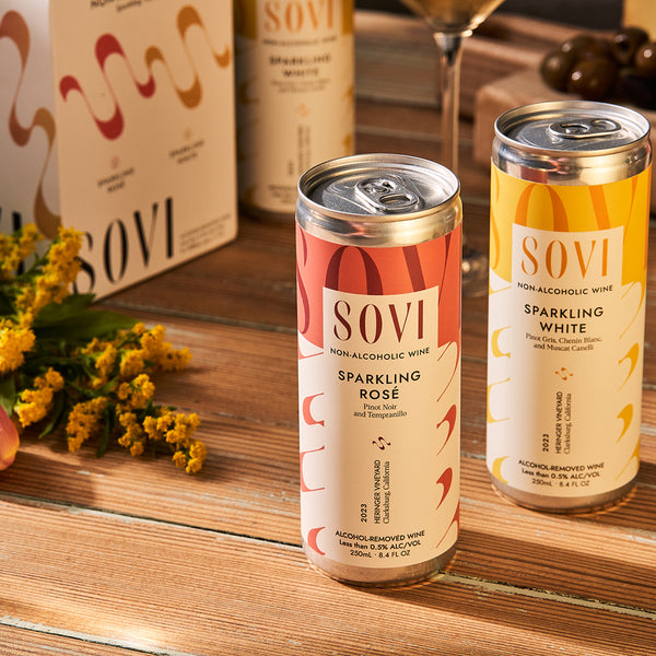 Sovi Sparkling Variety Pack | Sparkling White, Sparkling Rosé (4 Pack)
