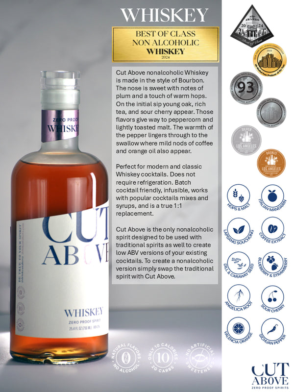 Cut Above Zero Proof Bourbon Whiskey