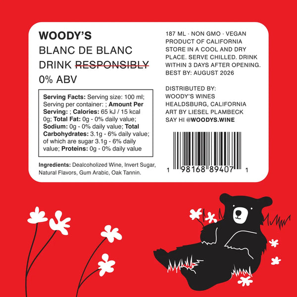 Woody's Blanc de Blancs Label