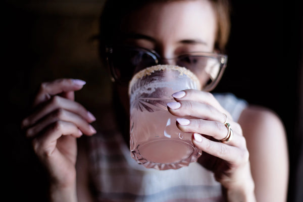 Woman with a non-alcoholic cocktail