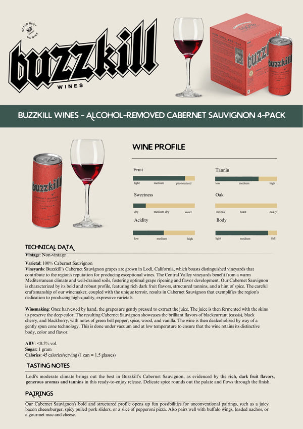 Buzzkill Cabernet Sauvignon (4 Pack)