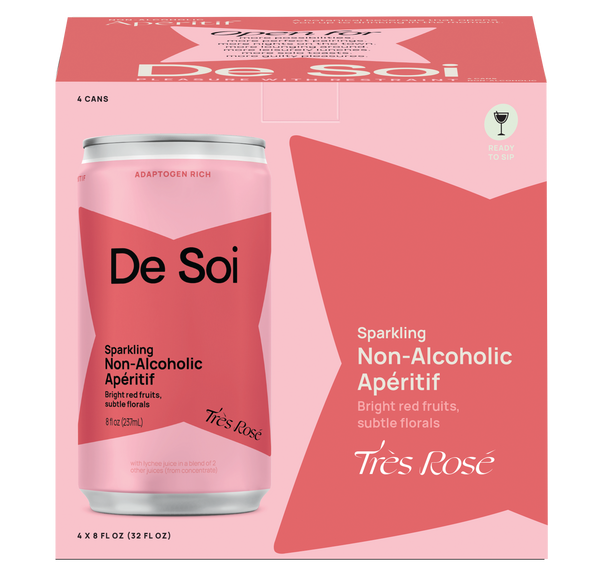 De Soi Tres Rosé Non-Alcoholic Apéritif (4 Pack)