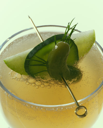 Picklesecco with garnish